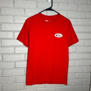 DRAKE Waterfowl Systems Graphic Red Tee Mens Short Sleeve Size Small